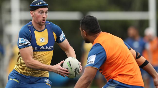 Clint Gutherson during Eels training at Parramatta. Picture: Brett Costello