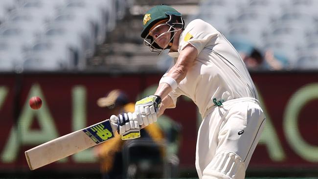 Steve Smith’s superb batting helped lead Australia to an improbable victory. Picture: Wayne Ludbey