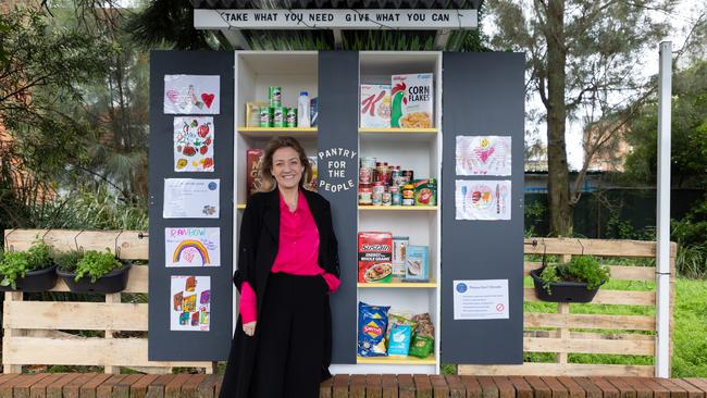 Pantry4thePeople founder, Botany mum Rachael Smith, with her creation. Picture: supplied