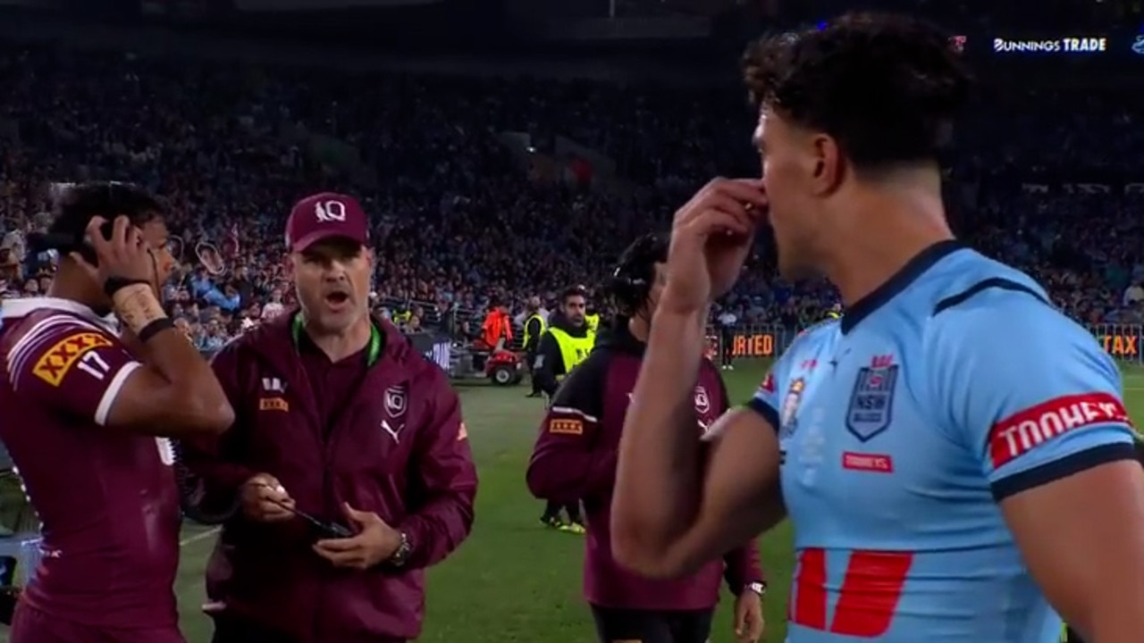 QLD great Nate Myle’s stinging Suaalii sledge revealed after Blues star sent off in Origin I