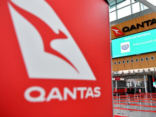 SYDNEY, AUSTRALIA - NewsWire Photos AUGUST, 26, 2021: Qantas signage in Sydney. Picture: NCA NewsWire/Joel Carrett