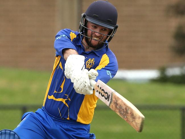 VSDCA Cricket: Preston v Williamstown, Patrick O'Malley of Williamstown battingSaturday, November 28, 2020, in Preston, Victoria, Australia. Picture: Hamish Blair