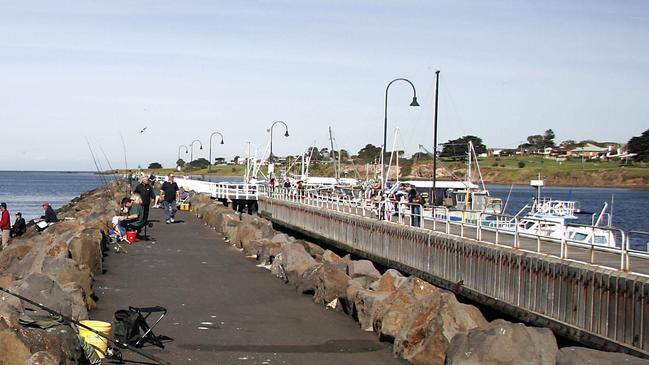 Fishing from Portarlington pier. FILE PICTURE