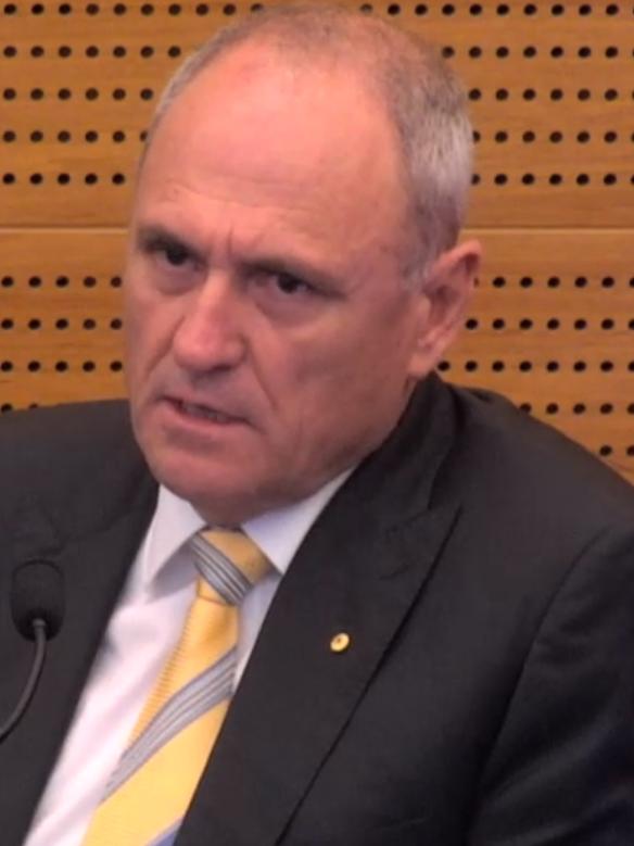 National Australia Bank chairman Ken Henry gives evidence at the royal commission.