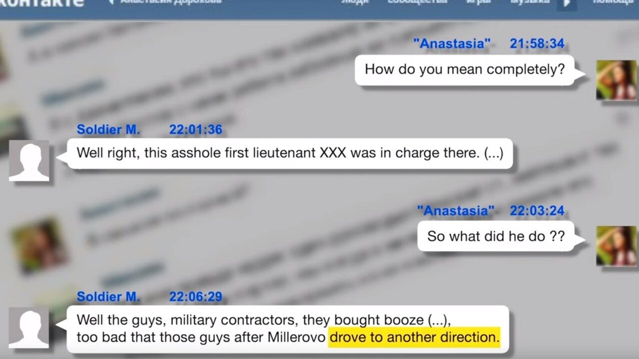 The texts have formed part of the MH17 investigation.