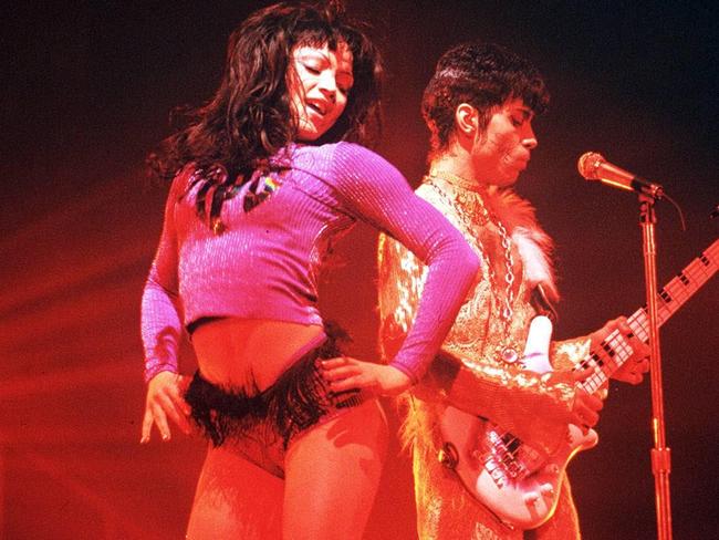 Prince and Garcia on stage in 1995.