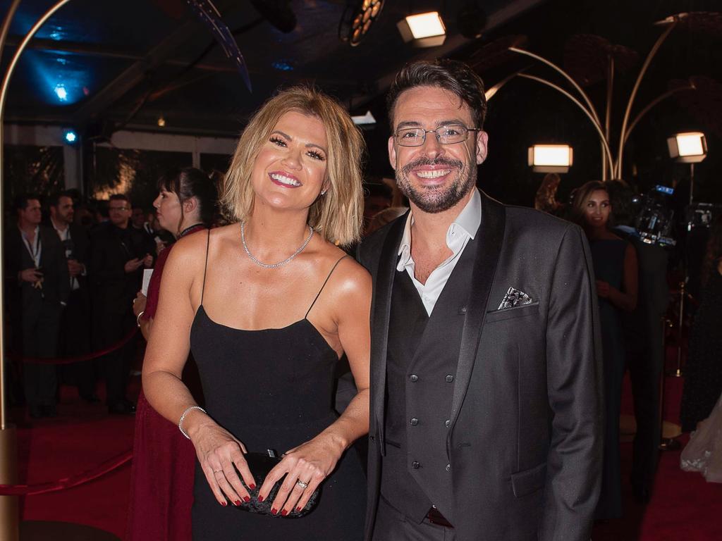 Studio 10’s Sarah Harris and Joe Hildebrand at the Logies. Picture: Drew Dennis.