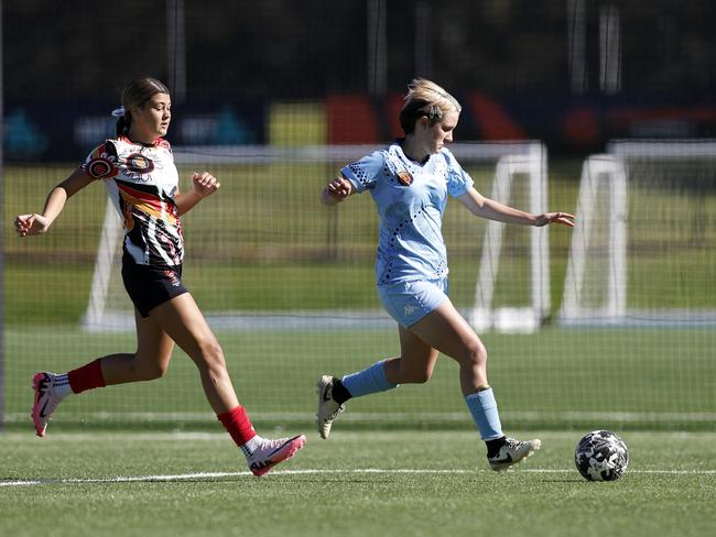 Ava Ayres. Picture: Michael Gorton. U16 Girls NAIDOC Cup at Lake Macquarie Regional Football Facility.