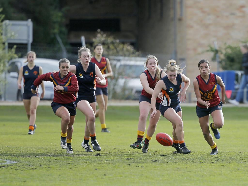 Fahan versus Scotch Oakburn in the Sports Association of Independent Schools Australian Rules girls grand final. Picture. PATRICK GEE