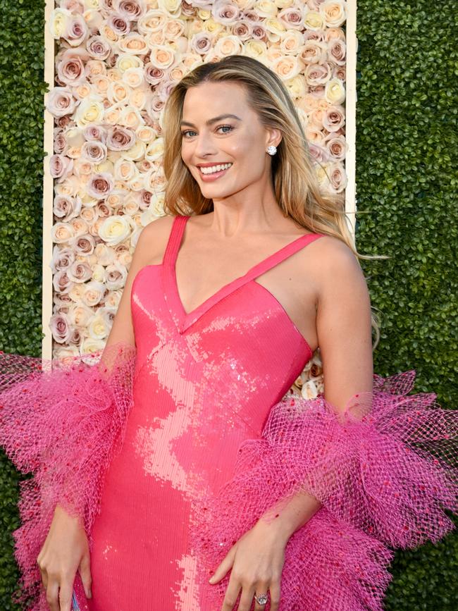 The Aussie actress made a show-stopping entrance. Picture: Michael Buckner/Golden Globes 2024