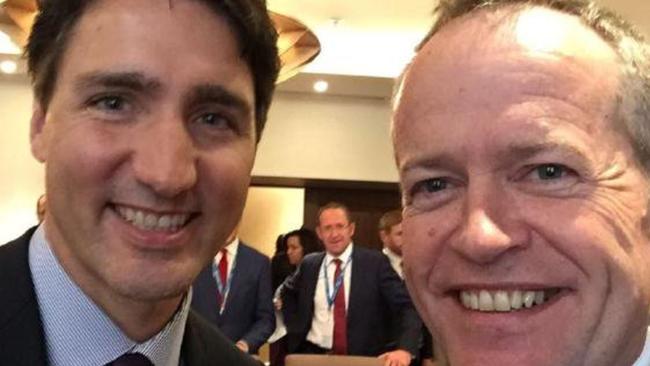 Bill Shorten with Canadian Prime Minister Justin Trudeau.