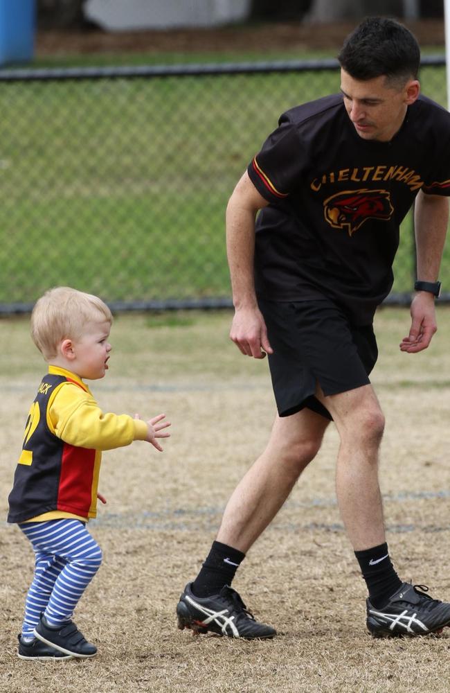 Sam Lonie during Saturday's captain's run. Picture: Andrew Keech.