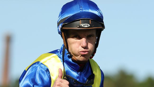 Tim Clark gives the thumbs up after winning the Canterbury Stakes. Picture: Jeremy Ng/Getty Images