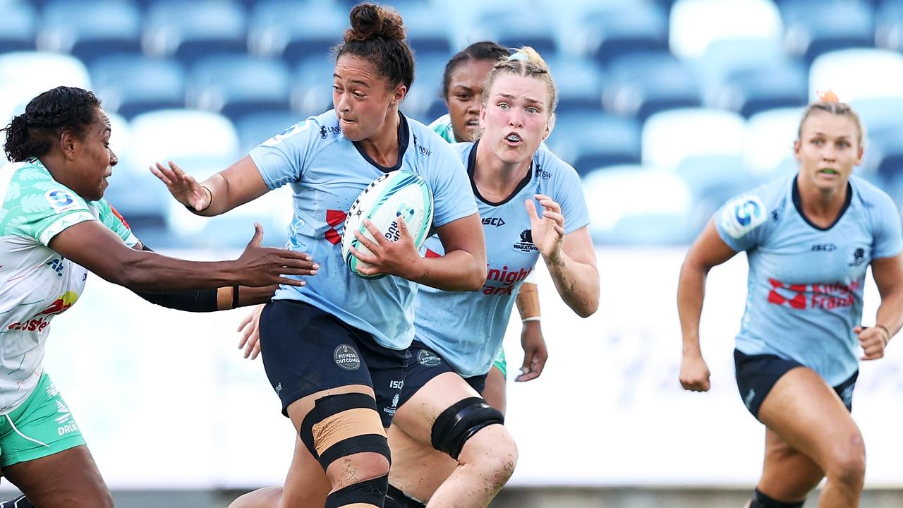 Leilani Nathan takes on the defence at Allianz Stadium.