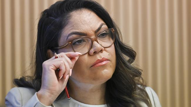 CANBERRA, AUSTRALIA, NewsWire Photos. FEBRUARY 16, 2024: Senator Jacinta Nampijinpa Price during the Cross-Portfolio Indigenous Matters Senate estimates at Parliament House in Canberra. Picture: NCA NewsWire / Martin Ollman