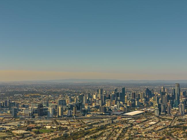 Melbourne's CBD skyline. Picture: Ben Thomas/City Shrinker