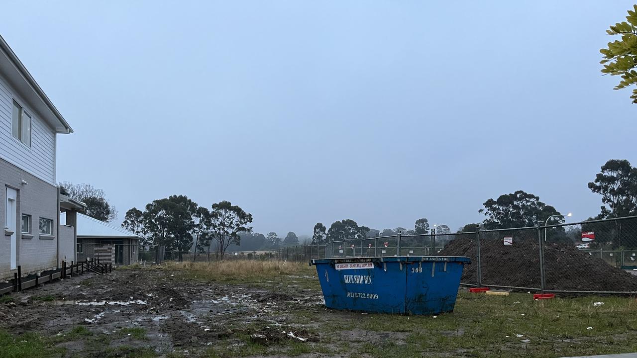 What their property looks like after a year and four months since signing the contract. The skip bin is not theirs and has been dumped there.