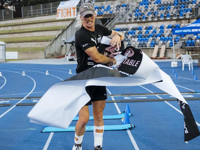 A crowd of more than 2,000 people packed out the Sydney Olympic Park Athletic Centre grandstand to watch Nedd finish. Picture: Marty Rowney/Bursty