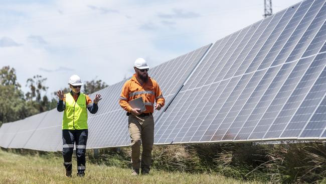 Energy industry experts inspecting the new Bluegrass Solar Farm site.