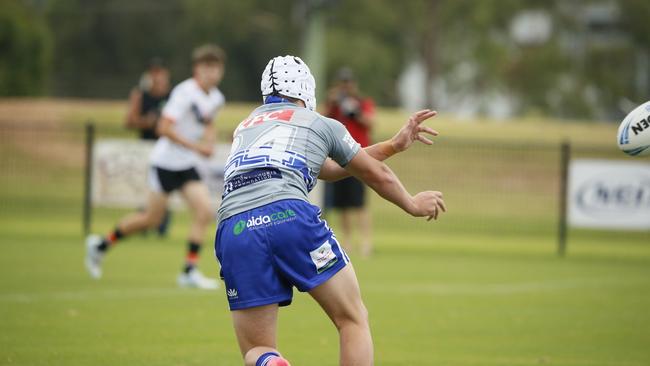 Hayden Robertson in action for the North Coast Bulldogs against the Macarthur Wests Tigers during round two of the Andrew Johns Cup at Kirkham Oval, Camden, 10 February 2024. Picture: Warren Gannon Photography