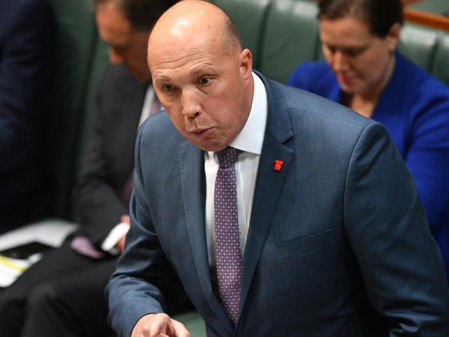 Minister for Home Affairs Peter Dutton said people who pose a risk will not be welcome. Picture: AAP/Mick Tsikas