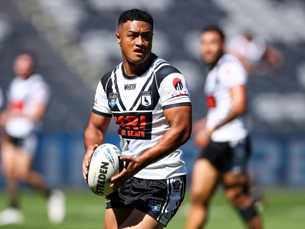 The Wests Tigers could send out an SOS to help Latu Fainu overcome hamstring problems. Picture: NRL Imagery