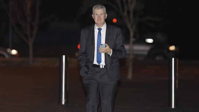 Tony Burke arrives at The National Convention Centre in Canberra. Picture: Sean Davey.