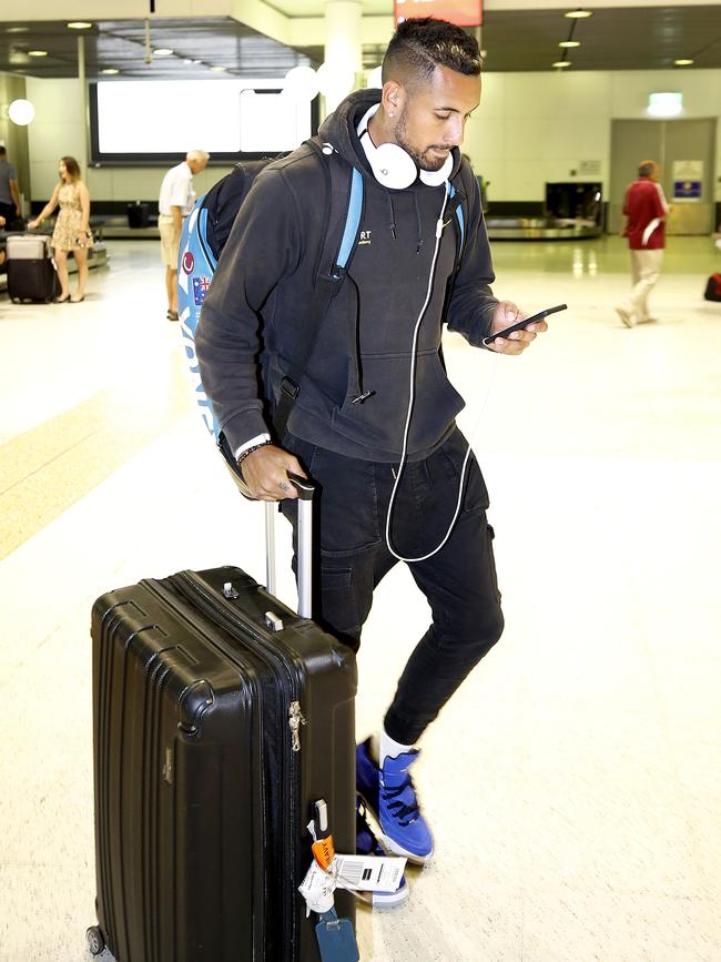 Kyrgios touches down in Brisbane