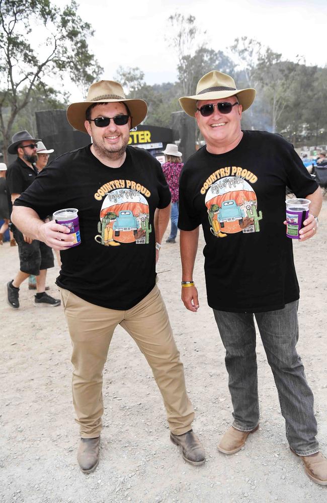 Steve Robertson and Glen McEwen at Gympie Music Muster. Picture: Patrick Woods.