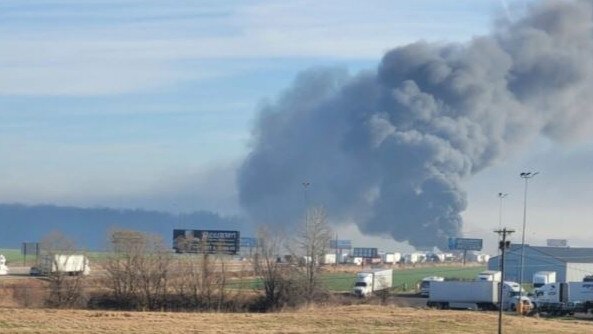 The major crash took place on the I57 in Mississippi County, Missouri. Picture: Twitter