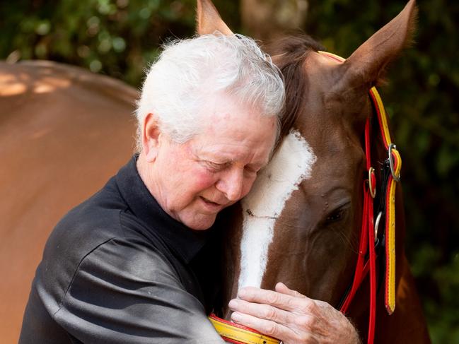 Still A Star (horse) and Bill Ryan, the trainer who has lung cancer.  Picture: Sharon Lee Chapman.