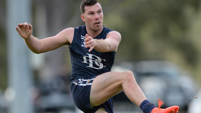 South East FNL Grand Final: Narre Warren v Berwick at Edwin Flack Reserve. Berwick Co-capatain Bryce Rutherford.  Picture:AAP/ Chris Eastman