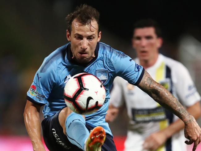 Sydney FC striker Adam Le Fondre is leading the A-League scoring charts. Picture: AAP 