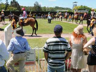 TRACKSIDE VIEW: Punters enjoying the day at the Lismore Races on Saturday. Picture: Doug Eaton