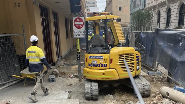 Pathway works along Bentham St. Picture: Supplied