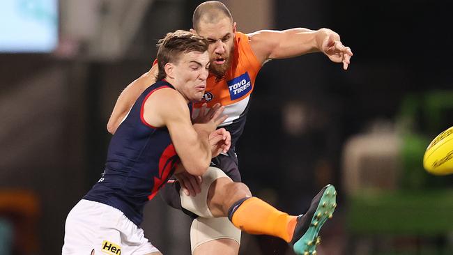 Jack Viney never takes a backwards step. Picture: Michael Klein