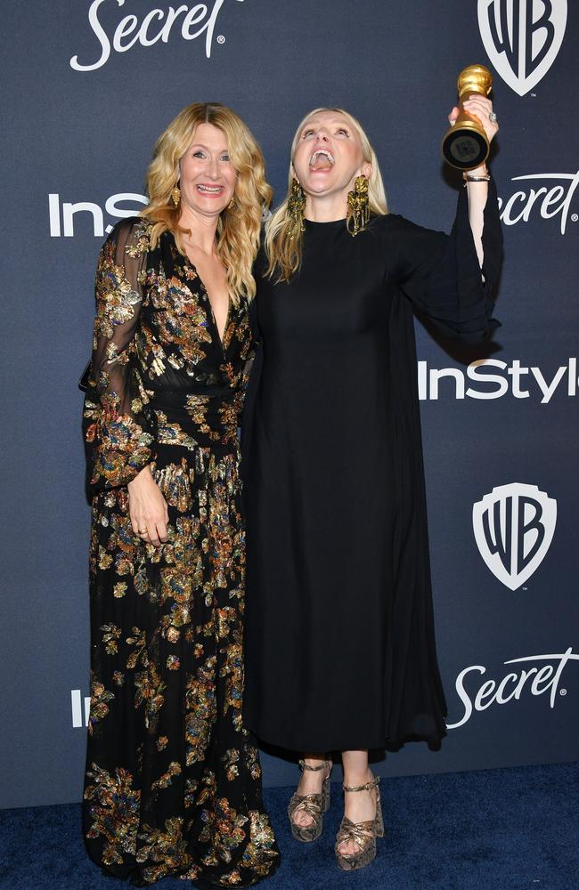 Laura Dern and Australian-born, US-based InStyle editor, Laura Brown. Picture: Getty Images