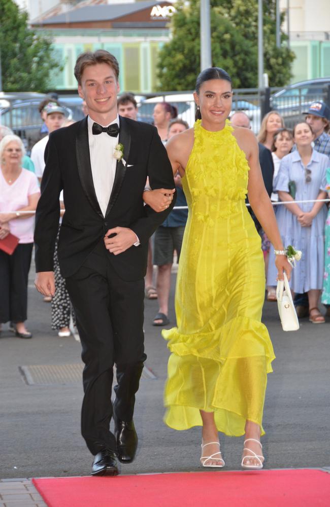 Toowoomba school formals. At the 2023 St Ursula's College formal is graduate Charlotte Doljanin with her partner. Picture: Rhylea Millar