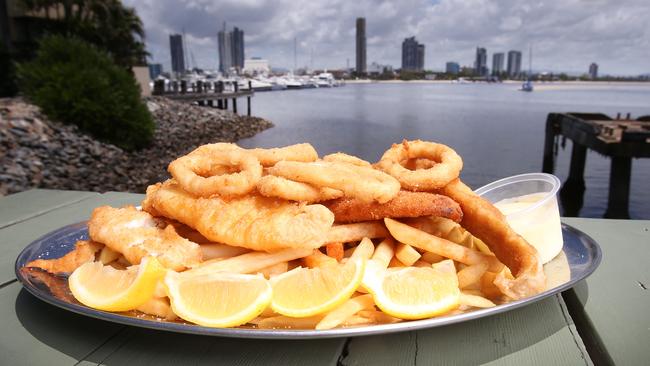 Fare at Peter's Fish Market at Main Beach. Photo: Luke Marsden.