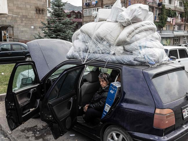 Refugees from Nagorno-Karabakh are evacuated. Armenian separatists, who controlled the region for three decades, have agreed to dissolve their government and reintegrate with Baku following an Azerbaijani offensive. Picture: Diego Herrera Carcedo/AFP