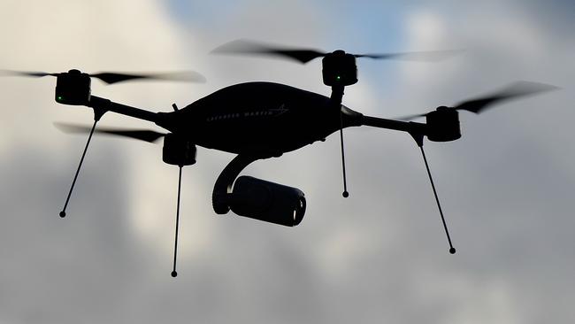 The number of daily drone flights has jumped 16 per cent in the past year. Picture: AFP