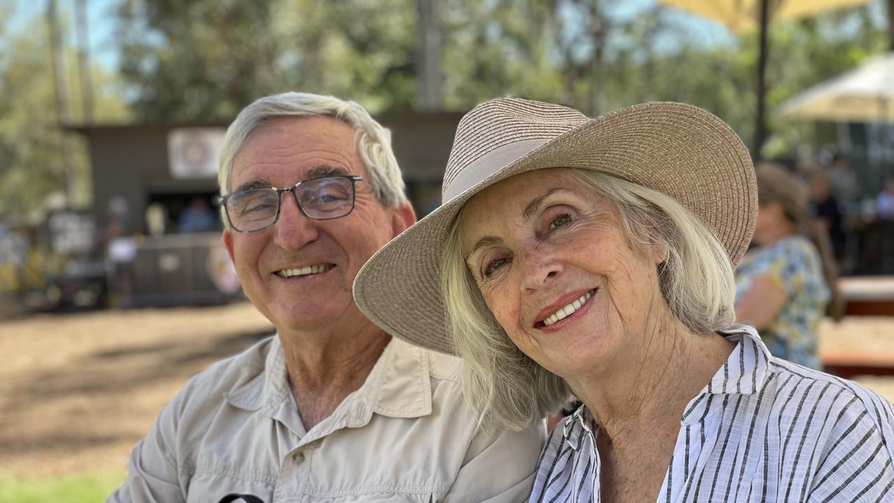 Jon and Bev Meehan, from Moffatt Beach, enjoy day one of the 2024 Gympie Muster, at the Amamoor State Forest on August 22, 2024.