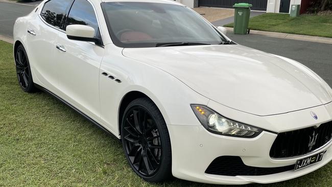 Images of a Maserati which was stolen in a home invasion at North Bank Court, Helensvale, Gold Coast. Picture: Supplied.