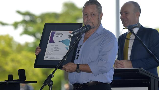 Citizen of the Year, Dave Dudley. Queensland Premier Annastacia Palaszczuk and Queensland Governor Paul de Jersey visited Townsville for Australia Day celebrations. PICTURE: MATT TAYLOR.