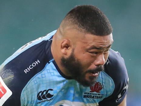 Tolu Latu of the Waratahs during the NSW Waratahs v Western Force round 1 Super Rugby match at Allianz Stadium, Sydney. pic Mark Evans