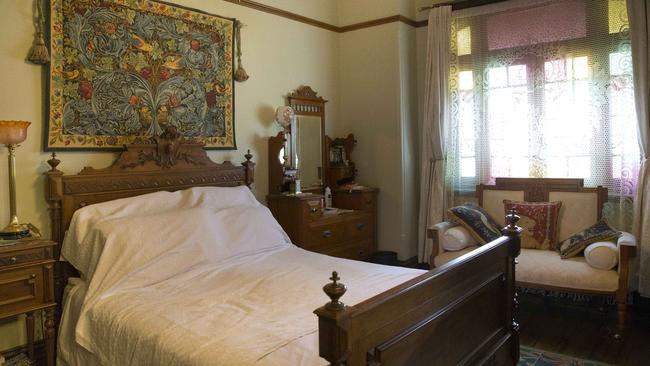 One of the beautiful bedrooms inside Dalriada, one of the homes now listed as having potential heritage significance. Picture: Melvyn Knipe