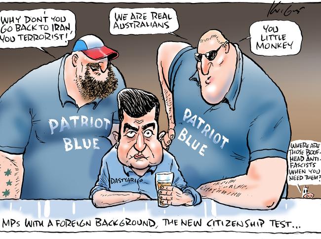 Mark Knight cartoon on racial abuse directed towards Senator Sam Dastyari.