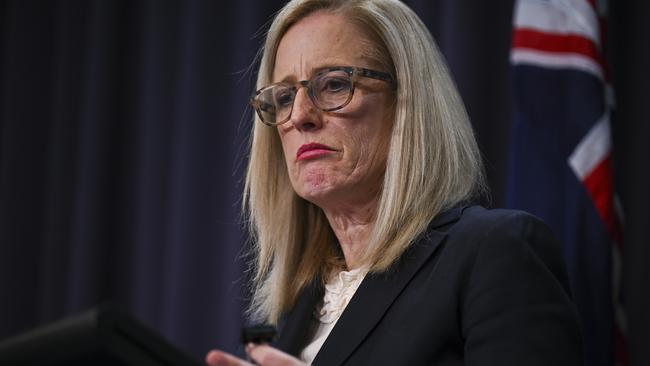 Finance Minister Katy Gallagher has signalled state and commonwealth infrastructure projects may have to be staggered to ensure they do not fuel inflation. Picture: NCA NewsWire / Martin Ollman