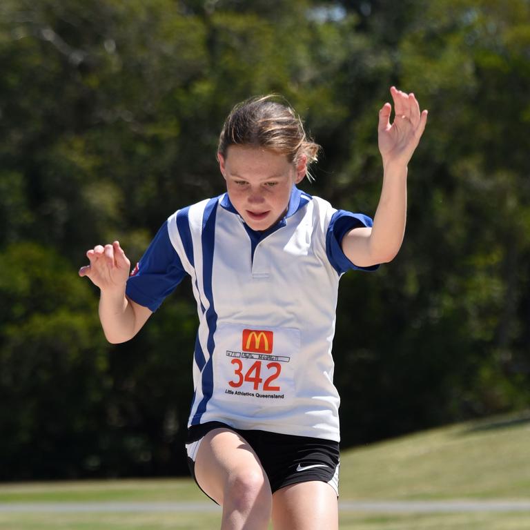 Pypa Howell in action at the Mudgeeraba little athletics competition. (Photo/Steve Holland)