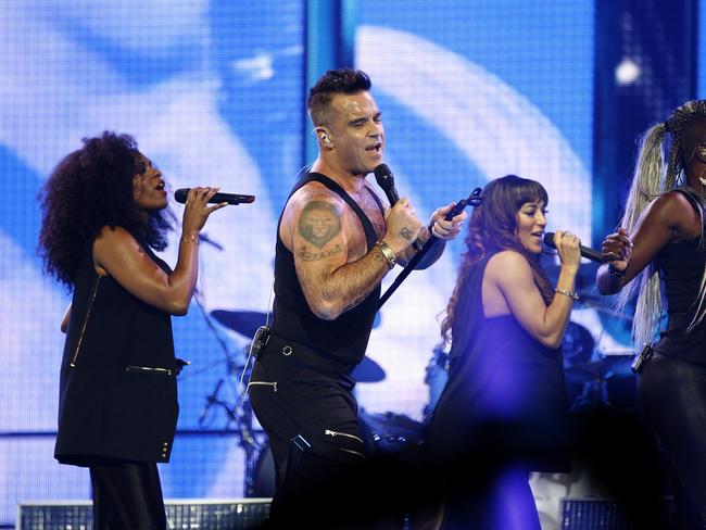 Robbie Williams kicks off the Australian leg of his Let Me Entertain You Tour at Perth Arena. PHOTO: MARIE NIRME